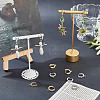 12Pcs 2 Colors Brass Huggie Hoop Earring Findings KK-CN0002-33-4