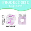 50Pcs Acrylic European Beads MACR-TADJ0001-13J-5