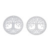 Non-Tarnish 201 Stainless Steel Filigree Pendants STAS-S118-060-1