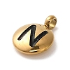 304 Stainless Steel Black Enamel Charms STAS-R009-01G-N-2