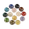 Flat Round with Duck Shape Glass Beads GLAA-T025-34M-1