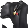 Acrylic Heart Locket Hoop Earrings EJEW-JE06844-01-4