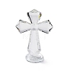 Natural Quartz Crystal Cross Figurines AJEW-H154-01A-1