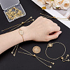 10Pcs 1MM Brass Box Chain Slider Bracelet Making MAK-BBC0001-35-3