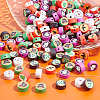 200Pcs Halloween/Christmas Theme Handmade Polymer Clay Beads CLAY-SC0001-44-4