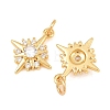 Brass Micro Pave Cubic Zirconia Charms KK-F927-09D-G-2