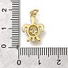 Brass Micro Pave Cubic Zirconia Pendants ZIRC-I070-040G-3