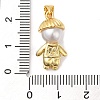 Brass Micro Pave Cubic Zirconia Pendants KK-E061-01G-3