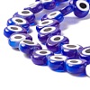 Handmade Evil Eye Lampwork Beads Strands LAMP-F023-B03-4