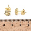 Brass & Crystal Rhinestone Stud Earrings for Women EJEW-G464-04G-01-5