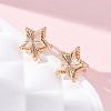 Brass Stud Earrings EJEW-D288-09G-5