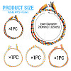 4Pcs 4 Colors Bohemian Cotton Cord Braided Bracelets BJEW-TA0001-26-4