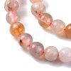 Natural Cherry Blossom Agate Beads Strands G-B130-6mm-02-4