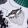 1Pc Alloy Rhinestone Tassel Masquerade Masks AJEW-FH0009-04B-4