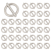40Pcs 1-Hole Alloy Shank Buttons BUTT-MA0001-18P-1