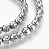 Electroplated Non-magnetic Synthetic Hematite Bead Strand G-E498-12A-04-1