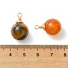 Natural Mixed Stone Copper Wire Wrapped Pendants PALLOY-JF05549-3