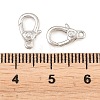 Brass Micro Pave Clear Cubic Zirconia Swivel Lobster Claw Clasps KK-P353-01P-3