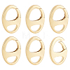 6Pcs Brass Spring Gate Rings KK-BC0009-99-1