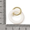 Natural White Shell and Brass 2 Ring Linking Rings KK-C262-05D-G-3