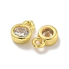 Brass Micro Pave Cubic Zirconia Charms KK-L075-017LG-02-2