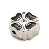 Flower Brass Enamel Bead Rhinestone Settings KK-H527-01P-01-2