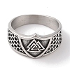 Viking 304 Stainless Steel Valknut Rings RJEW-U005-17C-AS-2