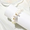 Ocean Oval Shell Pearl & Natural Shell Chip Beaded Bracelets for Women BJEW-JB14396-2