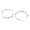 Brass Ring Stud Earrings Findings KK-K351-26P-2