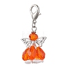 Angel Glass Beaded & Alloy Pendant Decorations HJEW-MZ00189-07-1