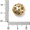 Brass Micro Pave Cubic Zirconia Beads KK-L229-023G-01-3