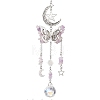 Alloy Hollow Moon Butterfly Hanging Ornaments HJEW-TA00173-01-1