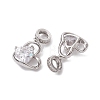 Valentine's Day Brass Micro Pave Clear Cubic Zirconia Pendants KK-K360-26P-2