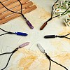 Natural Tiger Quartz Bullet Pendant Necklace JN1043A-5