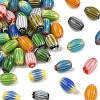 54Pcs 9 Colors Handmade Millefiori Lampwork Beads LAMP-YW0004-20-2