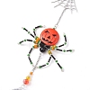 Glass & Synthetic Turquoise Beaded Spider Hanging Ornaments HJEW-TA00186-4