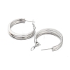 Tarnish Resistant 202 Stainless Steel Hoop Earrings EJEW-A041-03P-2