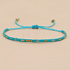 Bohemian Braided Adjustable Glass Seed Beaded Bracelets EX8332-3-1