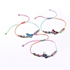 Adjustable Nylon Cord Link Bracelets BJEW-JB04937-M-1