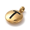 304 Stainless Steel Black Enamel Charms STAS-R009-01G-T-2