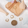 Craftdady 12 Pairs 6 Style Brass Hoop Earring Findings KK-CD0001-21-14