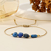 Adjustable Natural Lapis Lazuli Braided Bead Bracelets DH2886-9-1