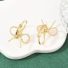 Bowknot Brass Leverback Earrings EJEW-A150-04A-G-2