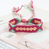 Ethnic Style Rhombus Polyester Braided Cord Bracelet PW-WGA14C8-14-1