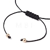 Natural Mixed Gemstone Nuggets & Pearl Braided Bead Bracelets BJEW-JB09589-4