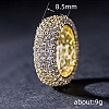 Brass Micro Pave Clear Cubic Zirconia Finger Rings for Women FS-WG796B2-04-3