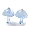 Luminous Epoxy Resin Mushroom Pendants RESI-C054-01B-2