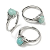 Oval Natural Gemstone Adjustable Rings RJEW-Q818-01P-2