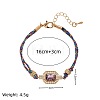 Brass Pave Cubic Zirconia Link Bracelets FS-WG0CA3D-05-1