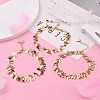 Brass Charm Anklets Sets AJEW-AN00346-6